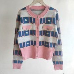 pink 2022 New Fashion Women Luxury Sweaters Spring Autumn Ladies Pullovers Letter Pattern Female Casual Loose High Quality Brand Tops